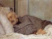 Sylvestro Lega Giuseppe Mazzini on his Death Bed oil painting on canvas
